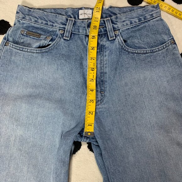 Vintage 90s Calvin Klein CK Jeans Mid Rise Straight Leg Faded Light Wash Denim - Picture 12 of 15